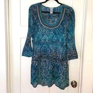 Catherine's 2x pleated plus sized top